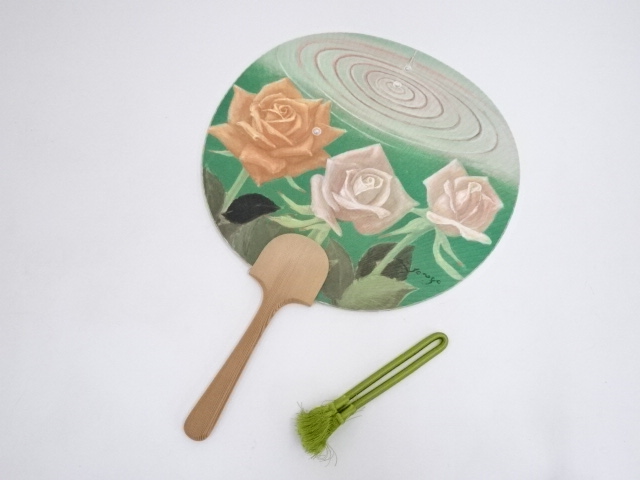 JAPANESE ROUND FAN / ROSE / PRINTED